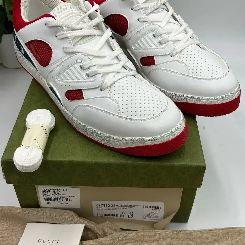 Men's Gucci, low top basket sneaker size 15 made in Italy